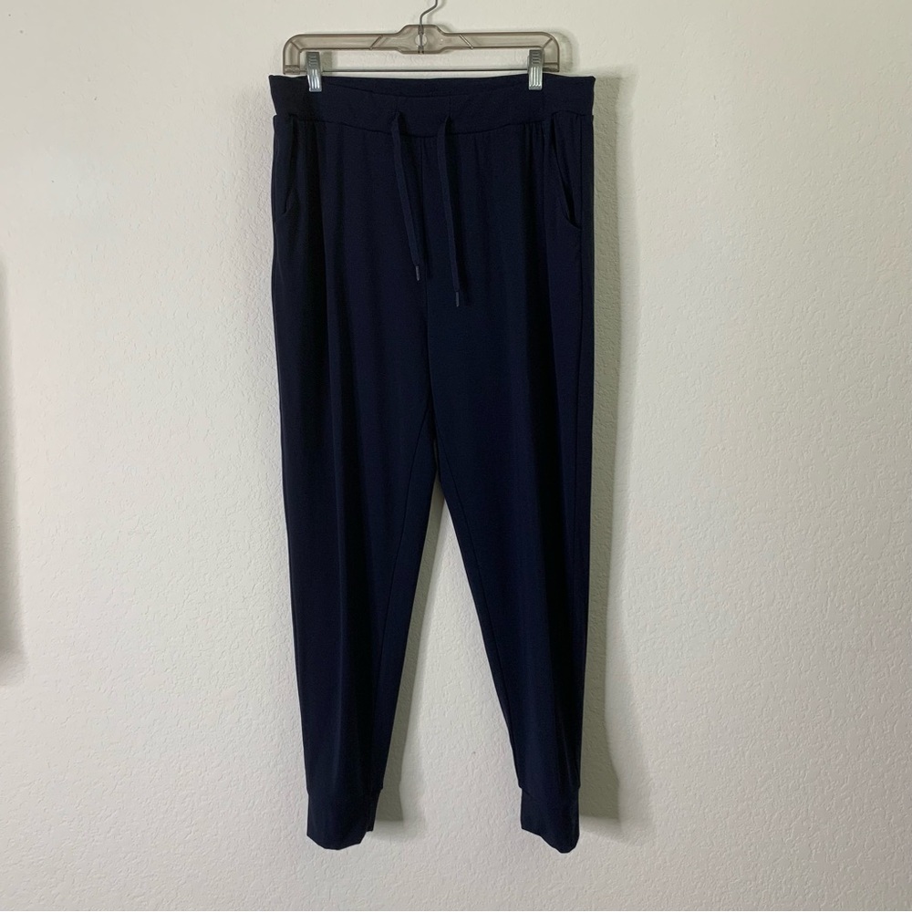 Cozy earth Womens blue bamboo drawstring joggers XL